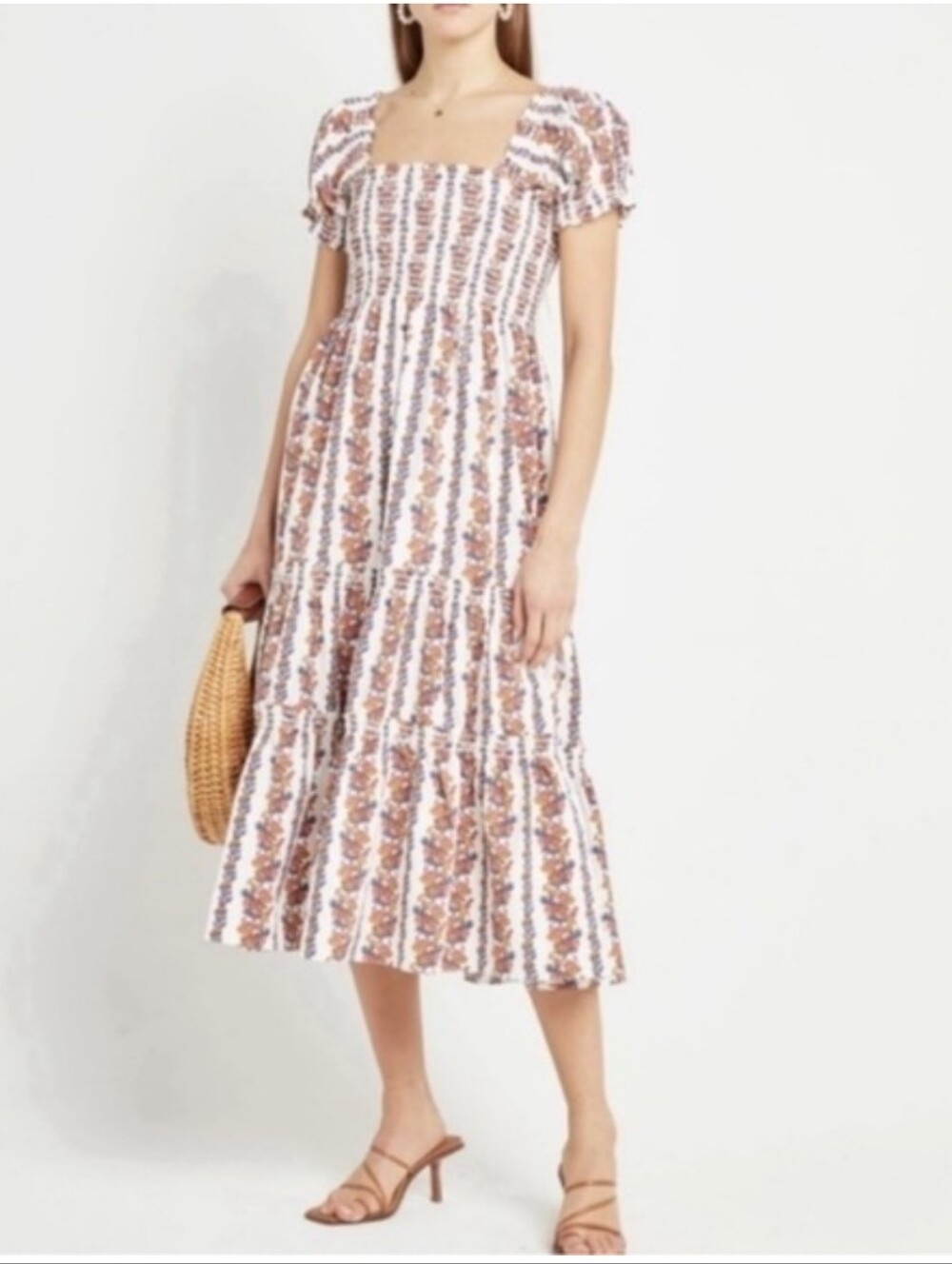 OPT Daphne Smocked Floral Maxi Dress Sz L